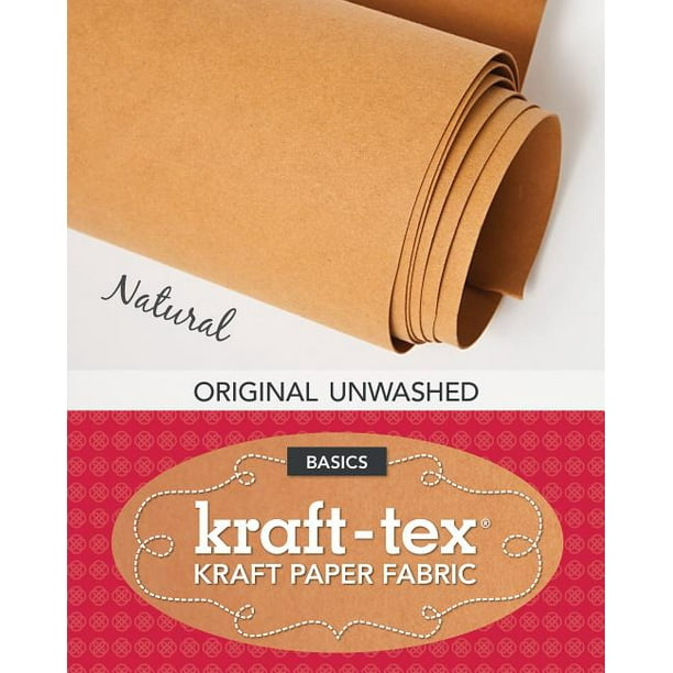 kraft-tex Basics kraft-tex White Original Unwashed Kraft Fabric Paper 19” x 1.5 Yard Roll
